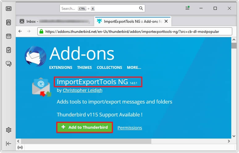 add the ImportExportTools NG add-on
