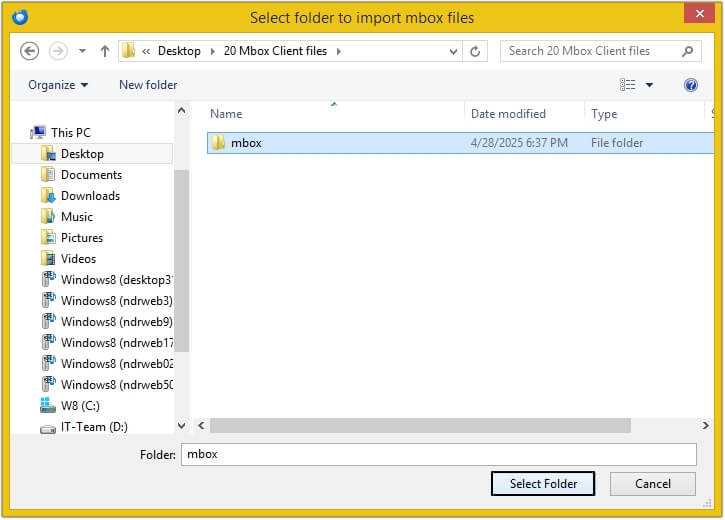 click Select Folder