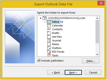 Select the folder containing imported MSF files
