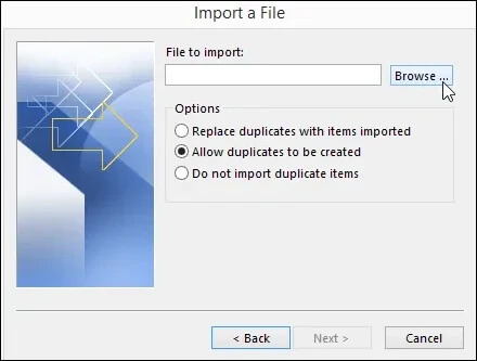 Import Items into the same folder in your Gmail account.