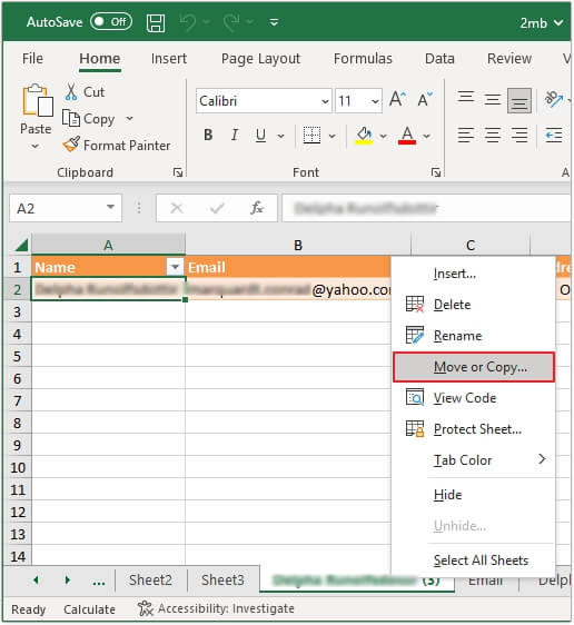 select Move or Copy