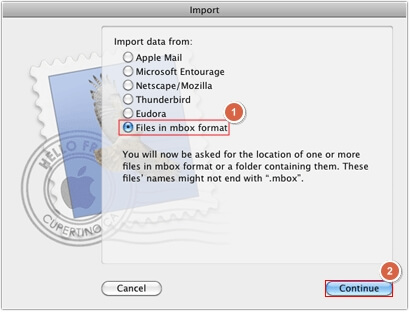 Select Files in mbox format