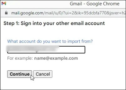 Enter Outlook email address