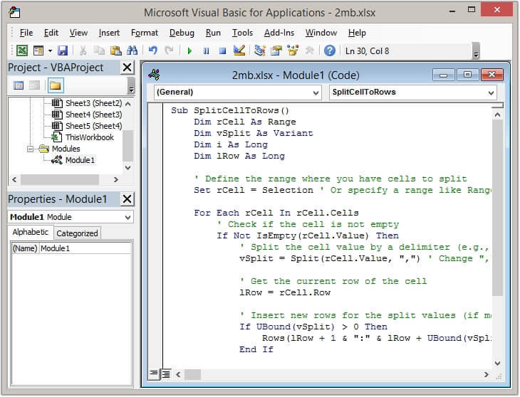 paste the below mentioned VBA script