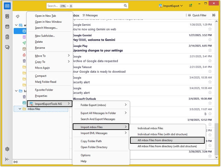 Create a new folder in Local Folder
