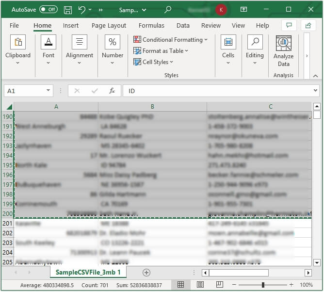 Select the required rows 