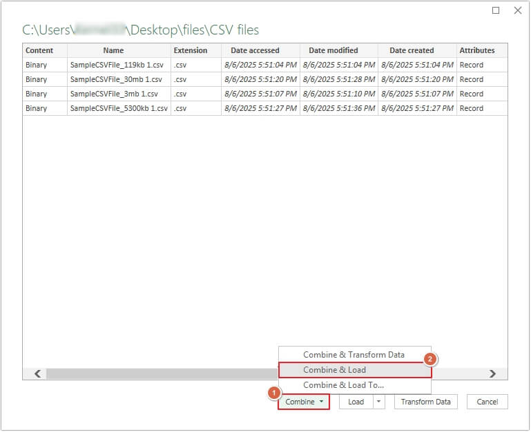 click combine amd continue