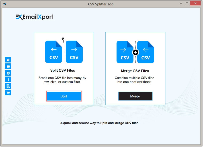 EmailXport CSV Splitter