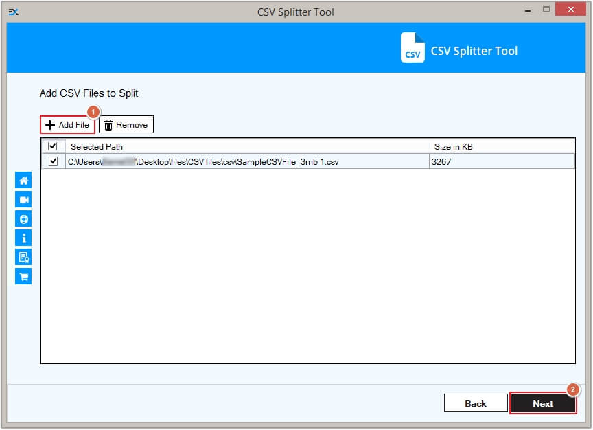 Click on the Add File button
