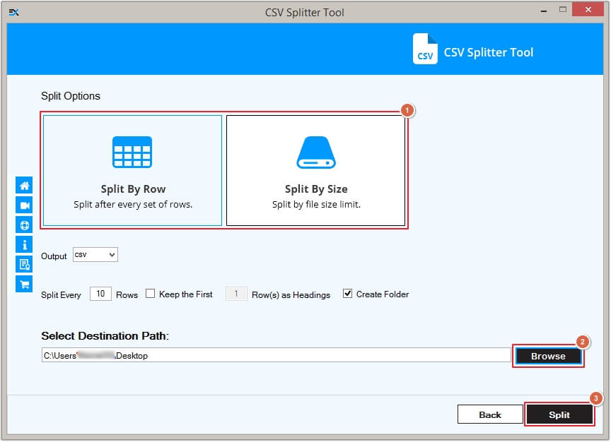 Select any splitting process