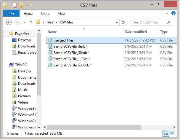 merge several CSV files into one