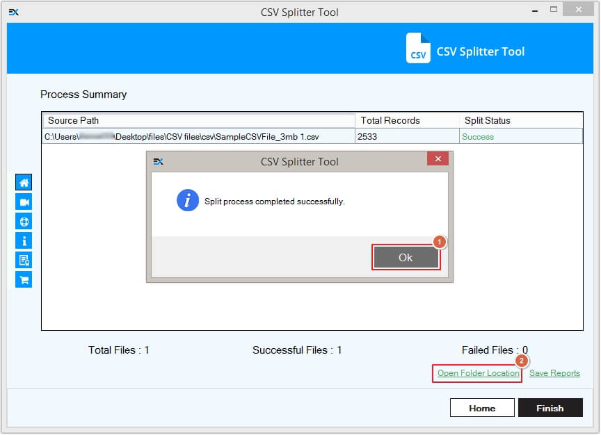 click Open the Folder Location 