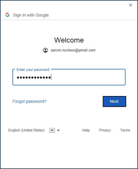 Enter your password