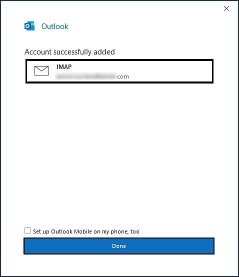 Your account is added successfully