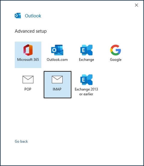Choose IMAP