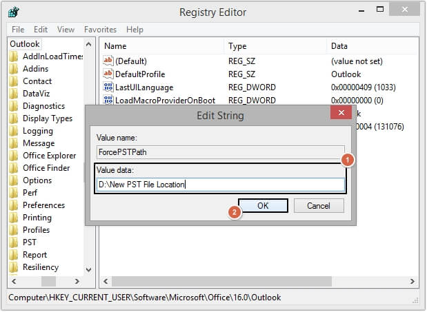 Provide Value data and click OK