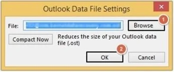 Click on Outlook Data File Settings