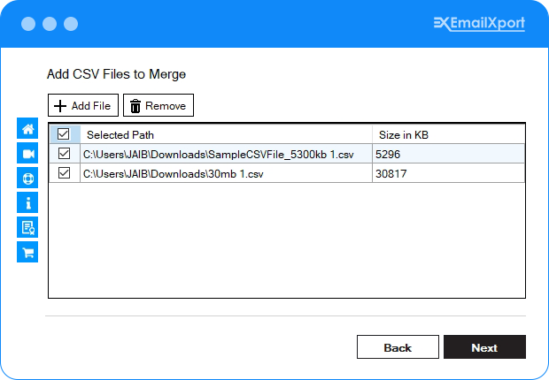 Add Multiple CSV file to merge into One