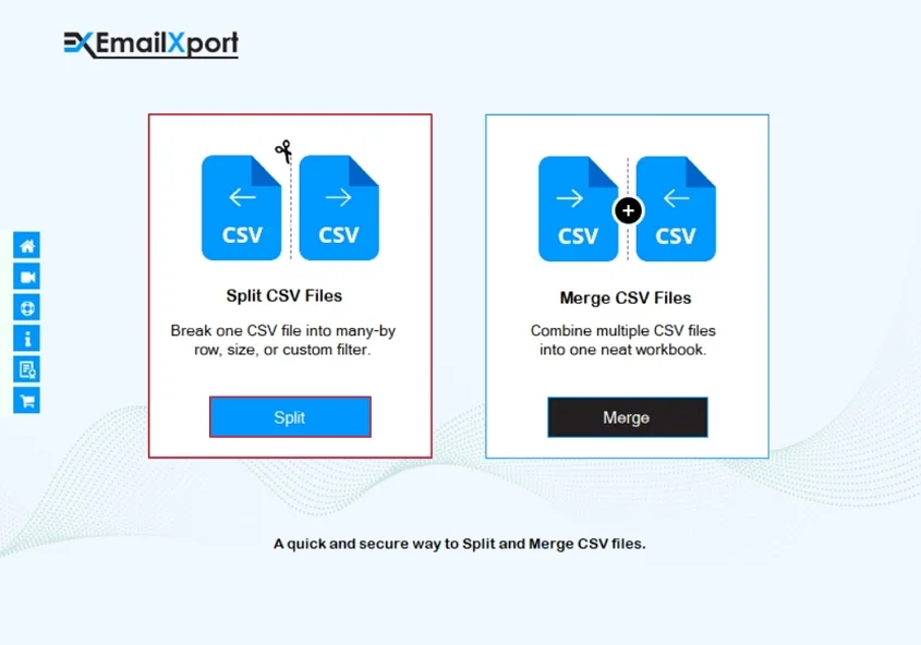 EmailXport CSV Splitter