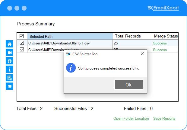 Successfully Split CSV Files