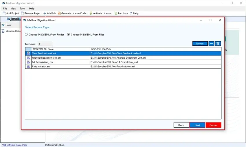 Click next to proceeding