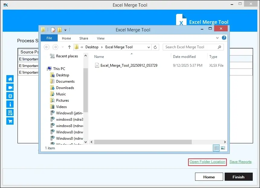 Click on open folder option