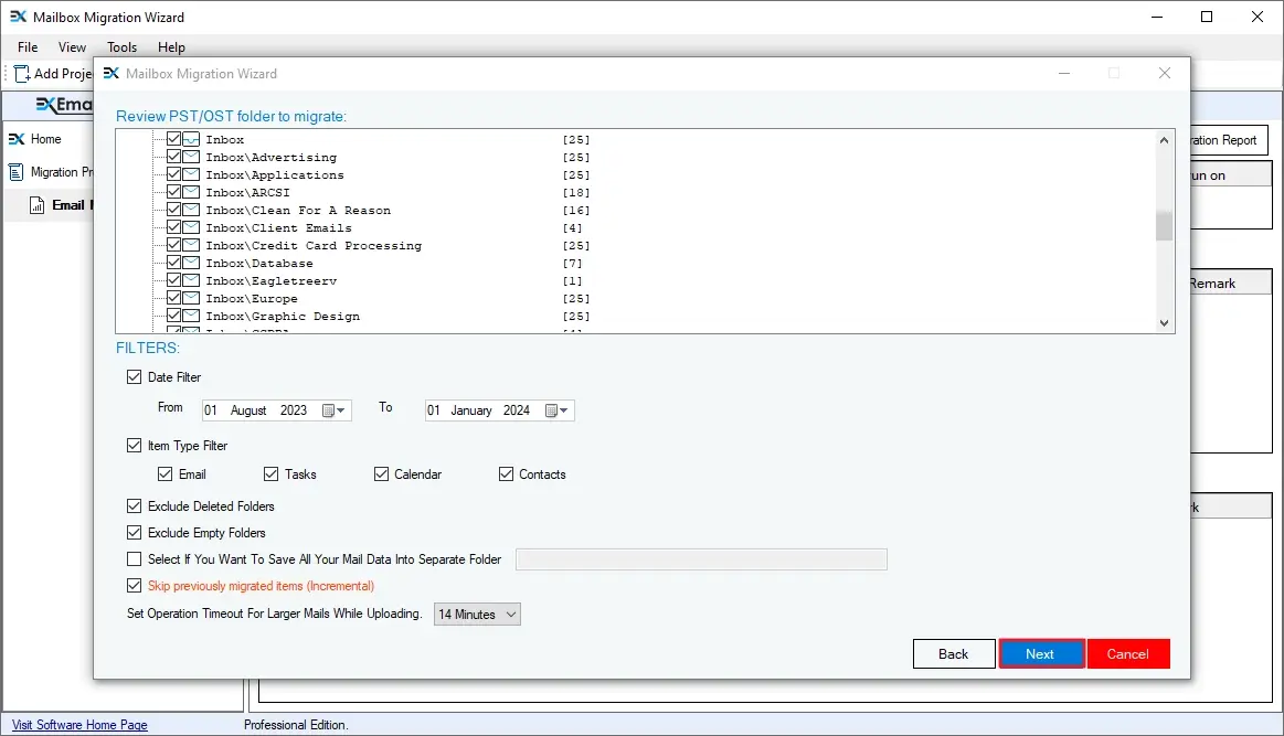 apply all the filter options