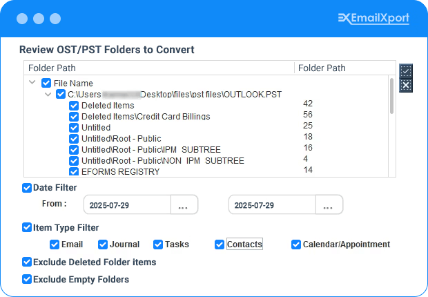 Review and apply filters