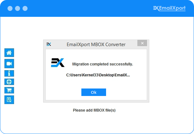 MBOX conversion is completed
