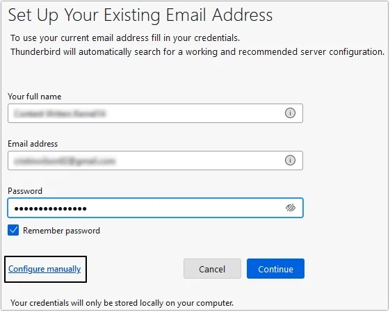 Enter all your credentials correctly