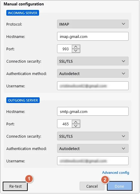 Click on the re-test option
