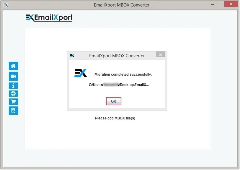 Successfully converted MBOX file into MHT formats
