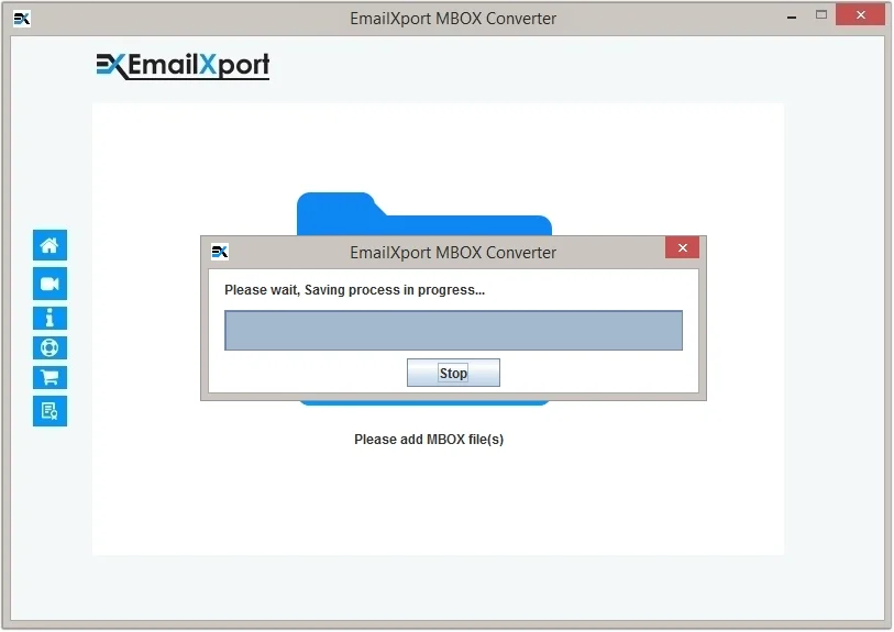 Software start converting MBOX file into PDF format