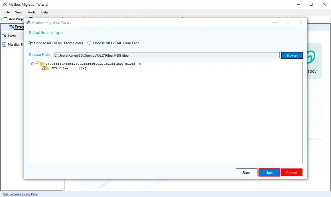Click Next to proceed.