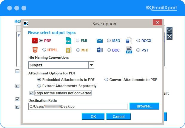 Select PDF as a saving Option