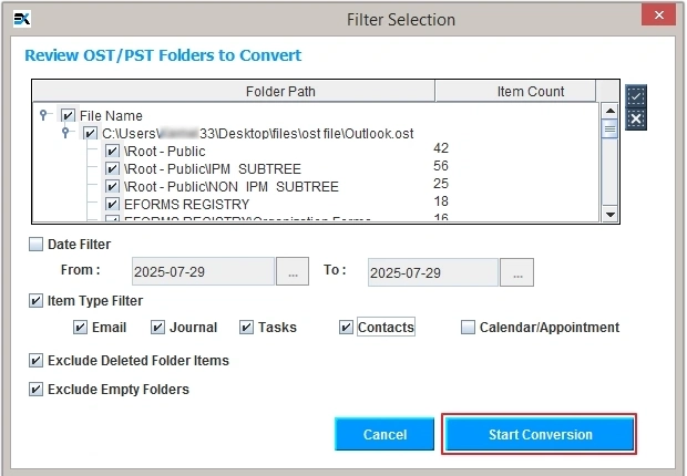 Add single or multiple mbox file to convert