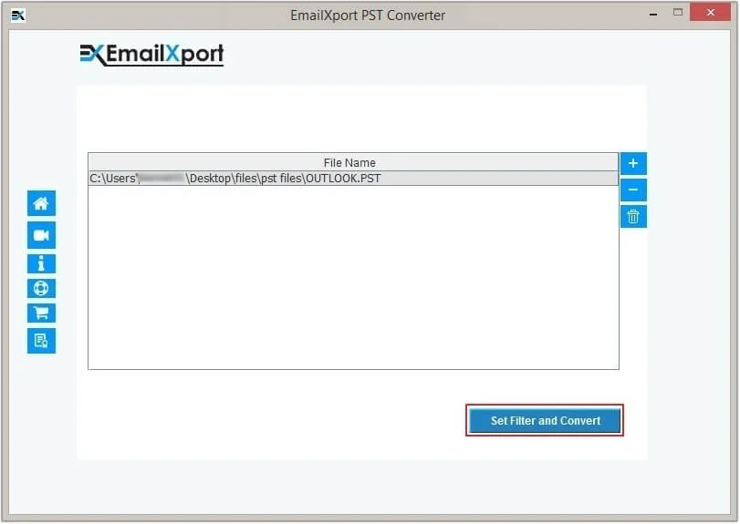 Set Filter and Convert to MSG