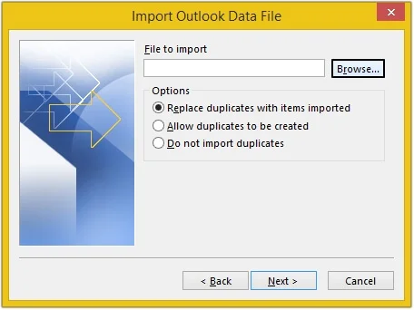 select a PST file