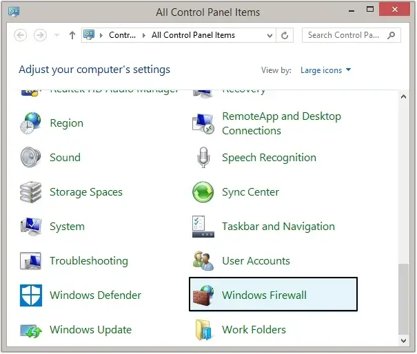 Open Control Panel