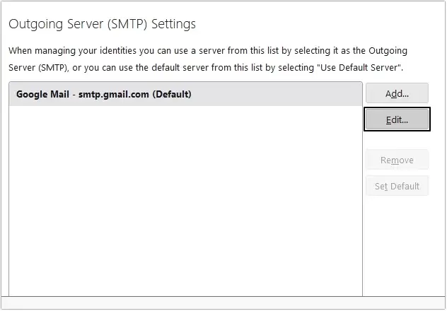 Click on Edit Option